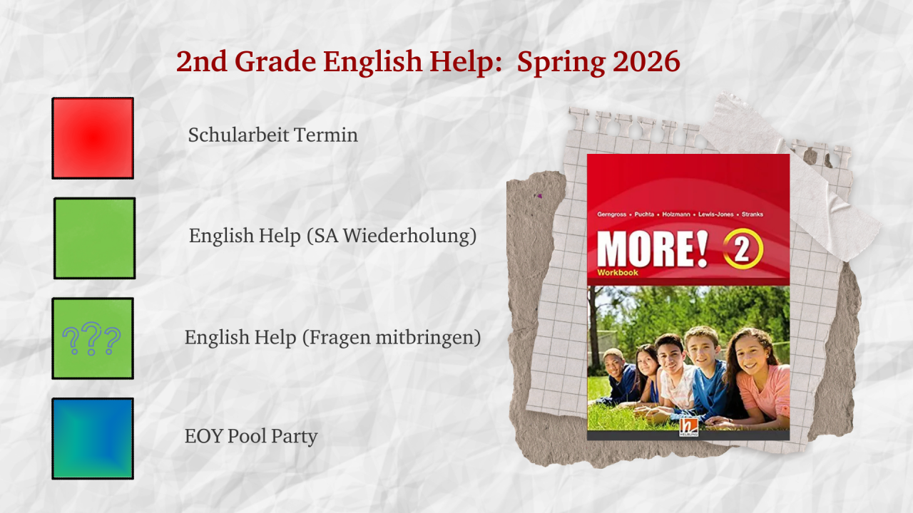 Key to English Help Calendars