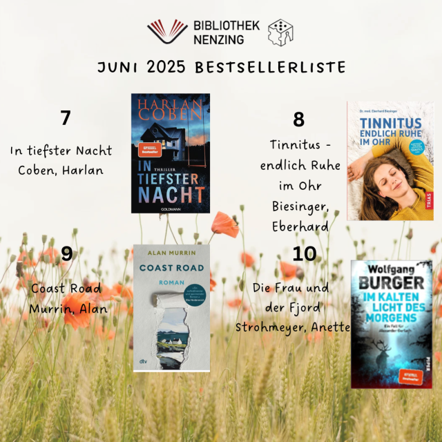 Bestsellerliste Juni 2025 3
